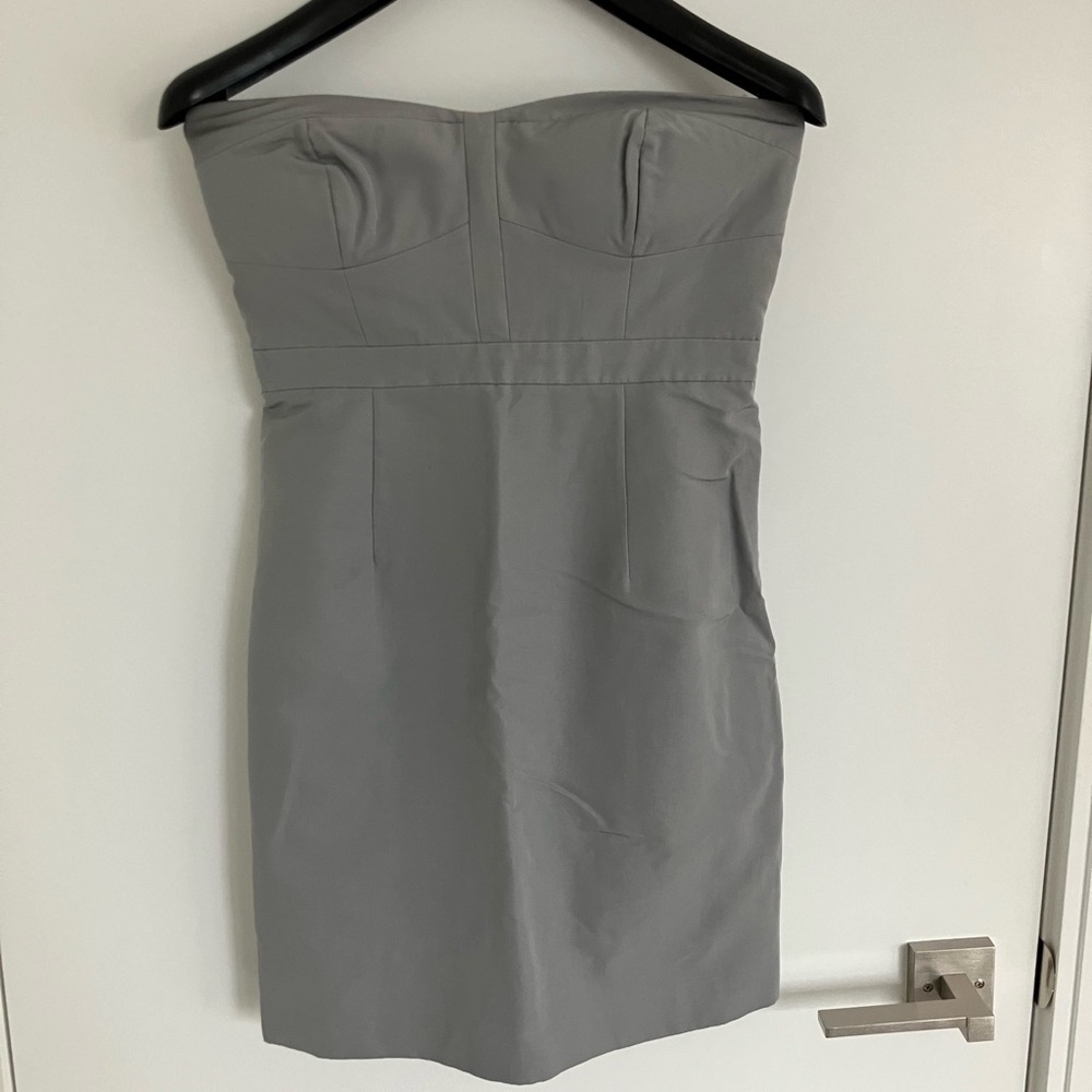 J. Crew Strapless Gray Dress
